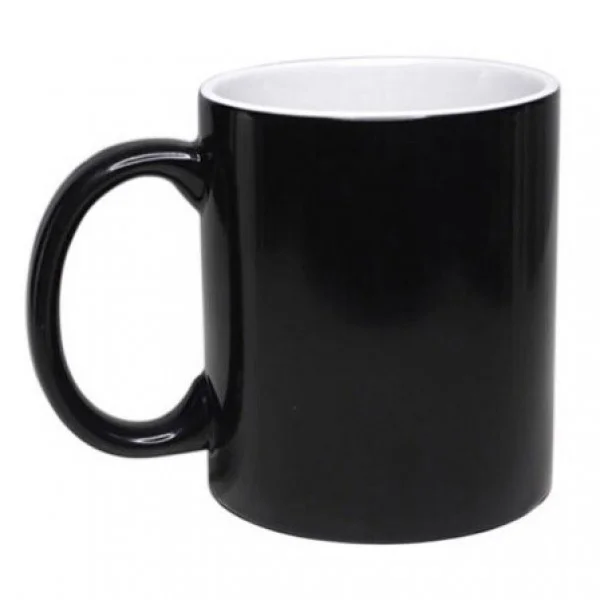 Кружка хамелеон 330мл ГЛЯНЦЕВАЯ Премиум черная